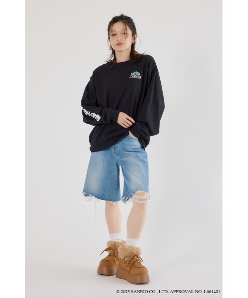 RODEO CROWNS WIDE BOWL（ロデオクラウンズワイドボウル）の「(サンリオキャラクターズ) BLC スウェットトップス（スウェット・レディース・ブルー系その他/パープル系その他/イエロー系その他/ピンク系その他・FREE）」の16枚目の写真