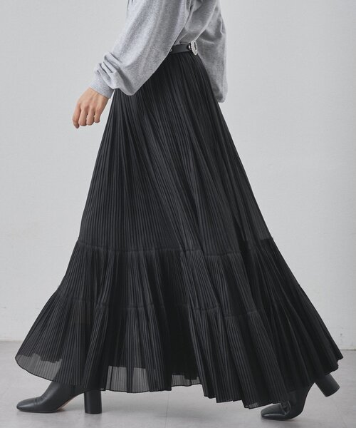 Whim Gazette（ウィムガゼット）の「オーガンジーティアードスカート（スカート・レディース・オフホワイト/ブラック・FREE）」の9枚目の写真