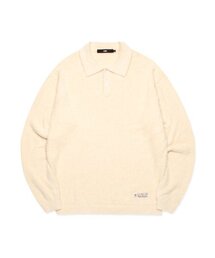 HAIRY KNIT COLLAR SWEATER cream
