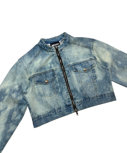 BORN SLIPPY（ボーンスリッピー）の「Addicted Wash Crop Denim Jacket (Light Blue)（デニムジャケット・レディース・その他・FREE）」の7枚目の写真