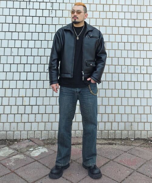 SAINTPAIN（セイントペイン）の「SP クロスシングルレザージャケット ブラック（ライダースジャケット・レディース・その他・MEDIUM/LARGE）」の8枚目の写真