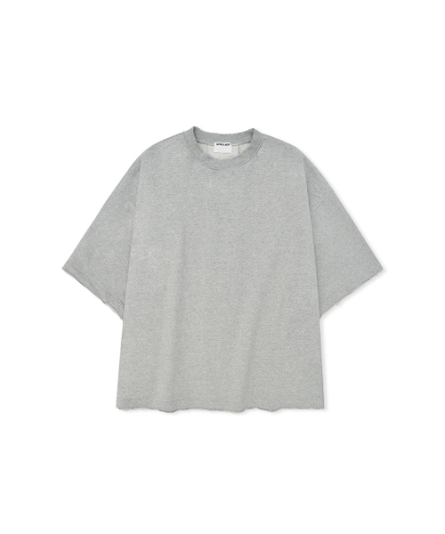 ANGLAN(アングラン)の「Valley Tuck Sweat Half Tee - Melange Grey(Tシャツ/カットソー・メンズ・その他・ONE SIZE)」の4枚目の写真