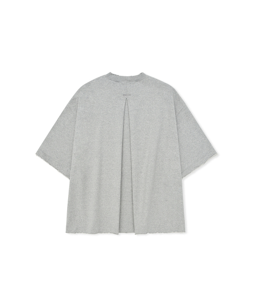 ANGLAN(アングラン)の「Valley Tuck Sweat Half Tee - Melange Grey(Tシャツ/カットソー・メンズ・その他・ONE SIZE)」の3枚目の写真