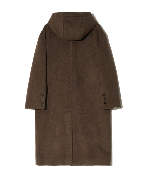 PIECEMAKER(ピースメーカー)の「HAND STITCH HOODIE MAXI WOOL COAT (BROWN)(チェスターコート・レディース・その他・MEDIUM/LARGE)」の5枚目の写真