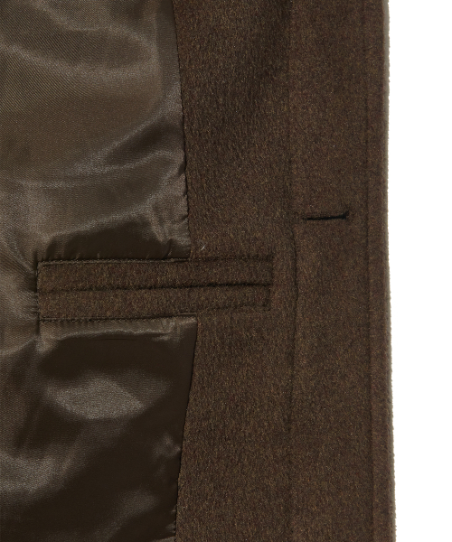 PIECEMAKER(ピースメーカー)の「HAND STITCH HOODIE MAXI WOOL COAT (BROWN)(チェスターコート・レディース・その他・MEDIUM/LARGE)」の11枚目の写真