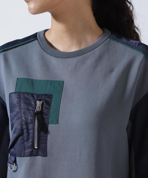 AULA AILA（アウラアイラ）の「AULA AILA（アウラ アイラ）別注MILITARY SLEEVE ONE-PIECE（ワンピース・レディース・ブラック/ネイビー・F）」の15枚目の写真