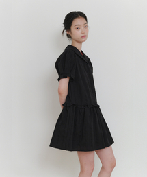 YUPPE（ヨッペ）の「LACE COLLAR ONEPIECE_BLACK（ワンピース）」