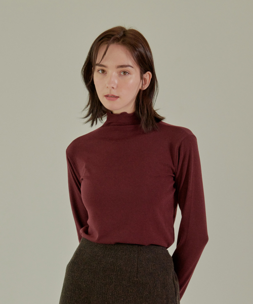 BIBYSEOB（バイバイソプ）の「ネックポイントポロティワイン[T34]（Tシャツ/カットソー・レディース・その他・FREE）」の2枚目の写真
