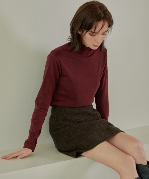 BIBYSEOB（バイバイソプ）の「ネックポイントポロティワイン[T34]（Tシャツ/カットソー・レディース・その他・FREE）」の3枚目の写真