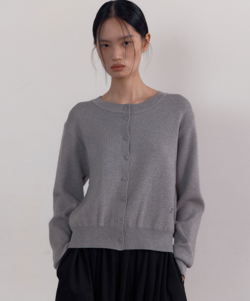 38COMEONCOMMON(38カモンコモン)の「Crew Neck Cardigan (Melange Grey)(カーディガン/ボレロ・レディース・その他・FREE)」の1枚目の写真