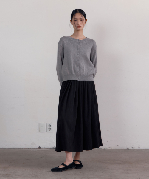 38COMEONCOMMON(38カモンコモン)の「Crew Neck Cardigan (Melange Grey)(カーディガン/ボレロ・レディース・その他・FREE)」の2枚目の写真
