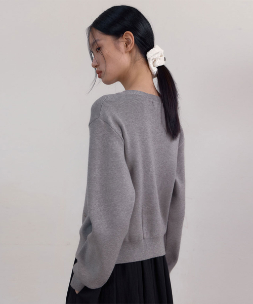 38COMEONCOMMON(38カモンコモン)の「Crew Neck Cardigan (Melange Grey)(カーディガン/ボレロ・レディース・その他・FREE)」の4枚目の写真