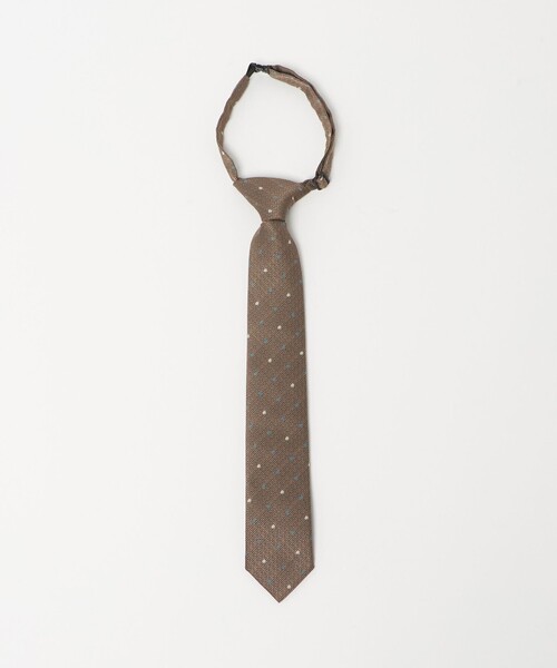 green label relaxing（グリーンレーベルリラクシング）の「ネクタイ チーフ セット（ドット） / キッズ 手洗い可能（ネクタイ・キッズ・コバルトブルー/ブラウン系・M/L）」の3枚目の写真