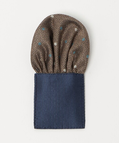 green label relaxing（グリーンレーベルリラクシング）の「ネクタイ チーフ セット（ドット） / キッズ 手洗い可能（ネクタイ・キッズ・コバルトブルー/ブラウン系・M/L）」の11枚目の写真