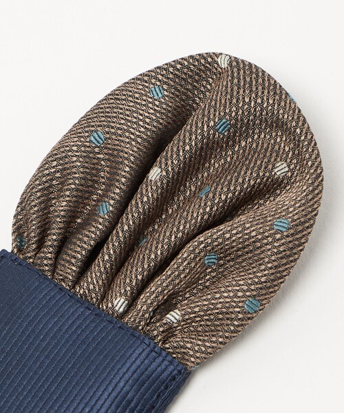 green label relaxing（グリーンレーベルリラクシング）の「ネクタイ チーフ セット（ドット） / キッズ 手洗い可能（ネクタイ・キッズ・コバルトブルー/ブラウン系・M/L）」の13枚目の写真