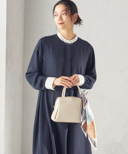 SHIPS（シップス）の「〈洗濯機可能〉ライト ダブルクロス バックフリル Aライン ワンピース（セレモニー対応可）（ワンピース・レディース・ネイビー/ブルー系・ONE SIZE）」の22枚目の写真