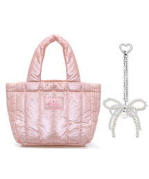 [SET] CHISCHIS PADDING BAG_PINK + RIBBON HEART CHARM