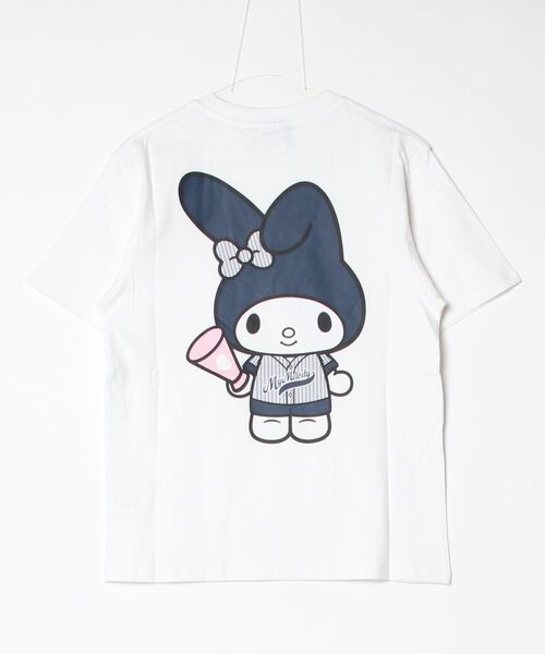 sanrio（サンリオ）の「サンリオキャラクターズ × ホームゲーム [HOMEGAME] - マイメロディー 半袖 Tシャツ [MY MELODY UNIFORM TEE WHITE HG2501102]（Tシャツ/カットソー・レディース・ホワイト・LARGE/MEDIUM/SMALL/X-LARGE）」の6枚目の写真