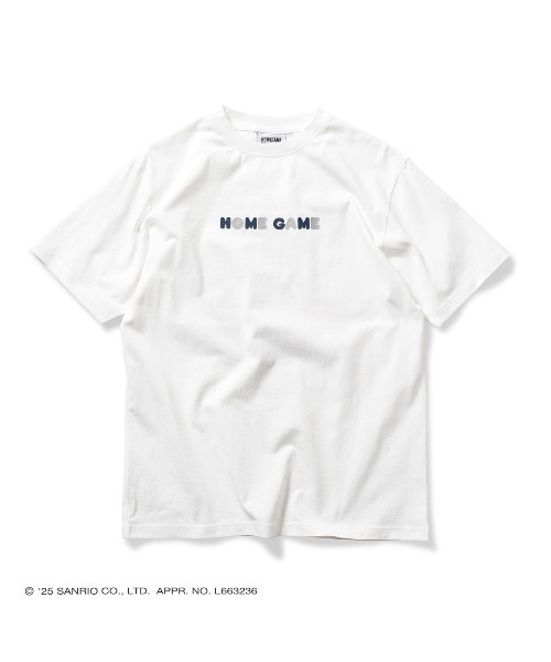 sanrio（サンリオ）の「サンリオキャラクターズ × ホームゲーム [HOMEGAME] - マイメロディー 半袖 Tシャツ [MY MELODY UNIFORM TEE WHITE HG2501102]（Tシャツ/カットソー・レディース・ホワイト・LARGE/MEDIUM/SMALL/X-LARGE）」の3枚目の写真