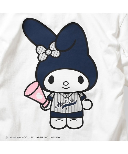 sanrio（サンリオ）の「サンリオキャラクターズ × ホームゲーム [HOMEGAME] - マイメロディー 半袖 Tシャツ [MY MELODY UNIFORM TEE WHITE HG2501102]（Tシャツ/カットソー・レディース・ホワイト・LARGE/MEDIUM/SMALL/X-LARGE）」の4枚目の写真