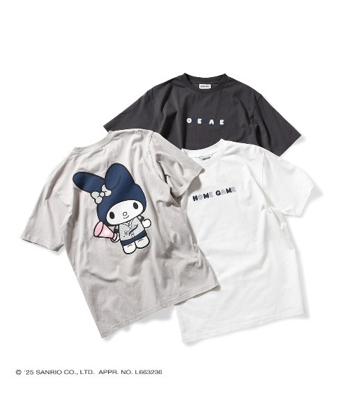 sanrio（サンリオ）の「サンリオキャラクターズ × ホームゲーム [HOMEGAME] - マイメロディー 半袖 Tシャツ [MY MELODY UNIFORM TEE WHITE HG2501102]（Tシャツ/カットソー・レディース・ホワイト・LARGE/MEDIUM/SMALL/X-LARGE）」の5枚目の写真