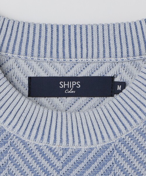 SHIPS Colors(シップス カラーズ)の「SHIPS Colors:〈洗濯機可能〉ヘリンボーン柄 ニット◇(ニット/セーター・メンズ・イエロー/ライトホワイト/ブルー・MEDIUM/LARGE/X-LARGE)」の10枚目の写真