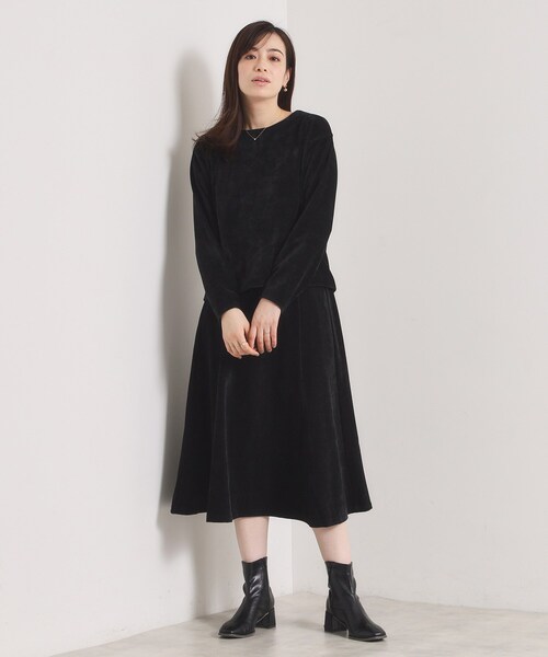 ITS'DEMO（イッツデモ）の「【手洗い可／セットアップ可】カットツイルプルオーバー（Tシャツ/カットソー・レディース・アイボリー/ブラック/ナチュラル/ダークブラウン・00）」の10枚目の写真