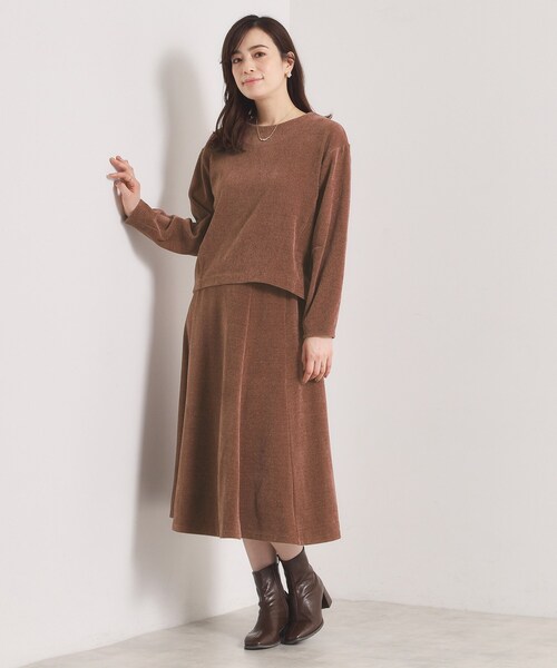 ITS'DEMO（イッツデモ）の「【手洗い可／セットアップ可】カットツイルプルオーバー（Tシャツ/カットソー・レディース・アイボリー/ブラック/ナチュラル/ダークブラウン・00）」の14枚目の写真