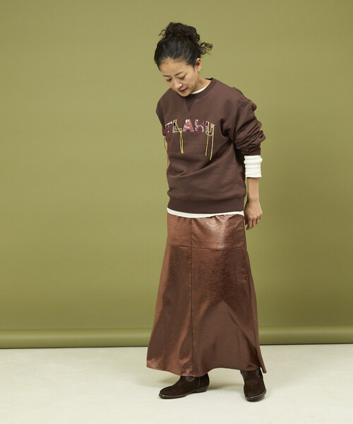 Freada（フリーダ）の「Freada/フリーダ ワッペンビジューロゴスウェット（スウェット・レディース・グレー/ブラウン・ONE SIZE）」の21枚目の写真