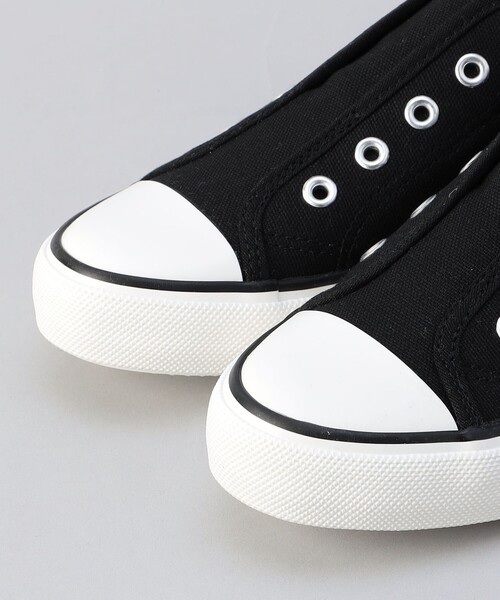 coen(コーエン)の「キャンバススリッポン(WEB限定サイズあり)(スリッポン・レディース・オフホワイト/ブラック・22.5cm/23cm/23.5cm/24cm/24.5cm)」の7枚目の写真
