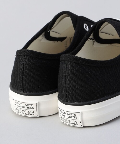 coen（コーエン）の「キャンバススリッポン（WEB限定サイズあり）（スリッポン・レディース・オフホワイト/ブラック・22.5cm/23cm/23.5cm/24cm/24.5cm）」の3枚目の写真