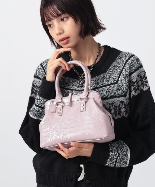 PAGEBOY（ページボーイ）の「ガマグチショルダーBAG（ハンドバッグ・レディース・ネイビー/ピンク・FREE）」の8枚目の写真