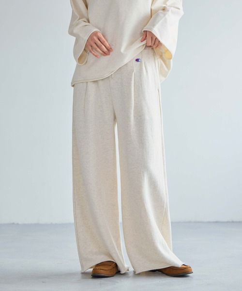 Champion（チャンピオン）の「Champion for studio CLIPスウェットパンツ（スウェットパンツ・レディース・ヘザーグレー/ブラック/アイボリー・FREE/PF）」の3枚目の写真