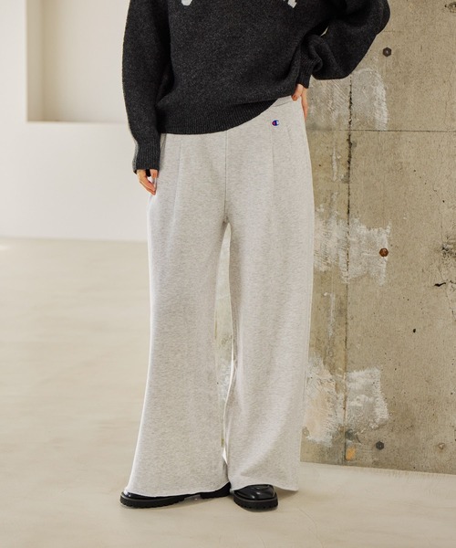 Champion（チャンピオン）の「Champion for studio CLIPスウェットパンツ（スウェットパンツ・レディース・ヘザーグレー/ブラック/アイボリー・FREE/PF）」の4枚目の写真