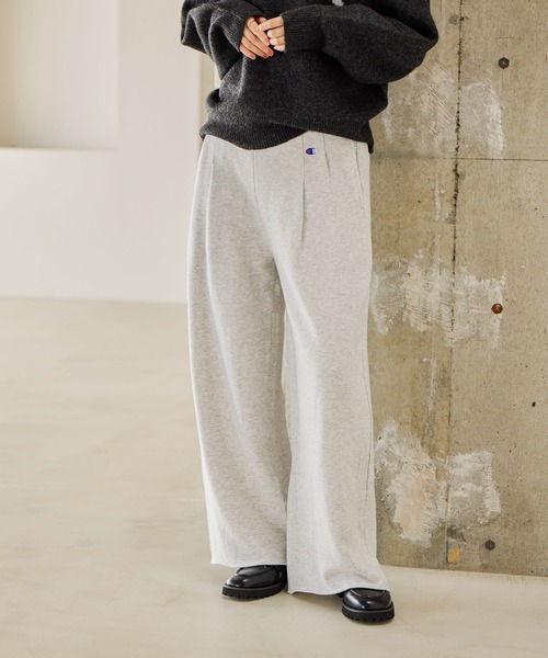 Champion（チャンピオン）の「Champion for studio CLIPスウェットパンツ（スウェットパンツ・レディース・ヘザーグレー/ブラック/アイボリー・FREE/PF）」の5枚目の写真