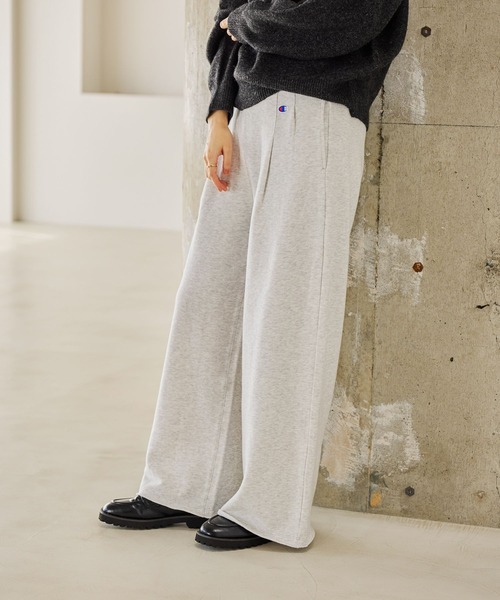 Champion（チャンピオン）の「Champion for studio CLIPスウェットパンツ（スウェットパンツ・レディース・ヘザーグレー/ブラック/アイボリー・FREE/PF）」の6枚目の写真