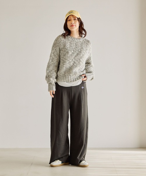 Champion（チャンピオン）の「Champion for studio CLIPスウェットパンツ（スウェットパンツ・レディース・ヘザーグレー/ブラック/アイボリー・FREE/PF）」の18枚目の写真