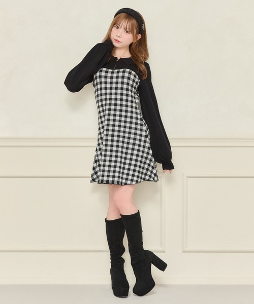 apres jour(アプレジュール)の「ハーフZIPニットミニワンピース(ワンピース・レディース・ピンクベージュ/グレー系その他/ブラック系その他・フリー/X-LARGE)」の8枚目の写真