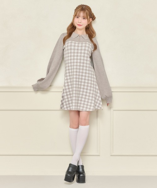 apres jour(アプレジュール)の「ハーフZIPニットミニワンピース(ワンピース・レディース・ピンクベージュ/グレー系その他/ブラック系その他・フリー/X-LARGE)」の13枚目の写真