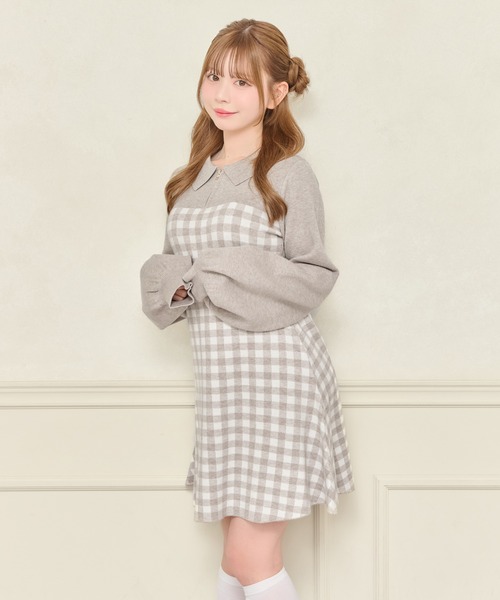 ハーフZIPニットミニワンピース（ワンピース）｜apres jour（アプレ