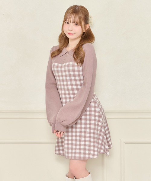apres jour(アプレジュール)の「ハーフZIPニットミニワンピース(ワンピース・レディース・ピンクベージュ/グレー系その他/ブラック系その他・フリー/X-LARGE)」の15枚目の写真