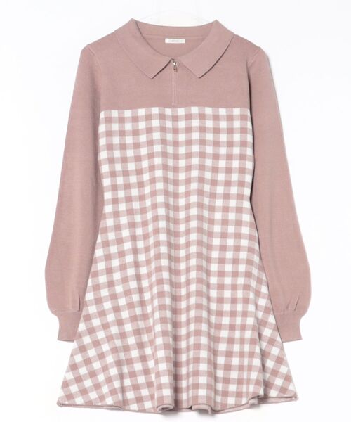 ハーフZIPニットミニワンピース（ワンピース）｜apres jour（アプレ