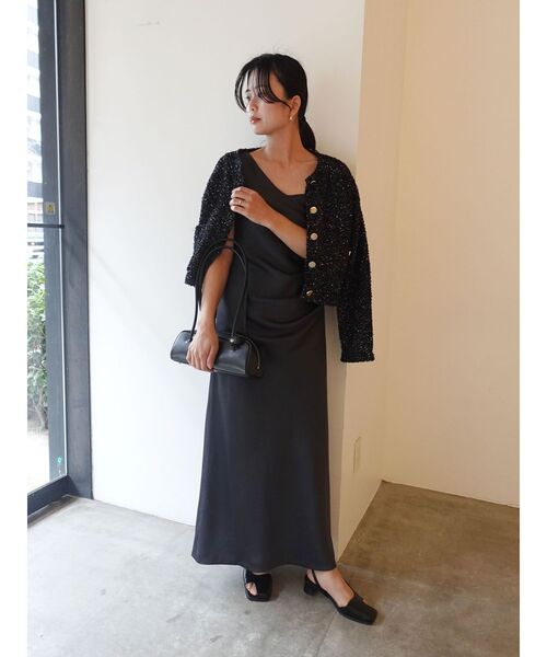 ソンイさんコラボ】LADYチュールショールキャミドレス 結婚式 お呼ばれ