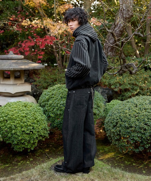 DOUBLE KNEE CURVE BUGGY RIGID DENIM PANTS／ダブルニーカーブバギー