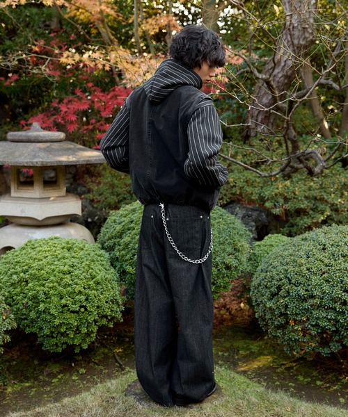 DOUBLE KNEE CURVE BUGGY RIGID DENIM PANTS／ダブルニーカーブバギー