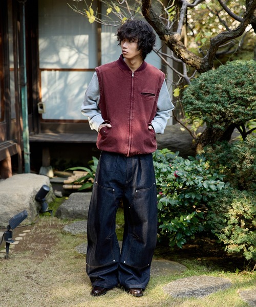 DOUBLE KNEE CURVE BUGGY RIGID DENIM PANTS／ダブルニーカーブバギー