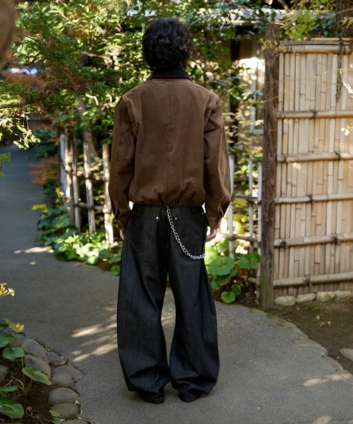 kutir（クティール）の「DOUBLE KNEE CURVE BUGGY RIGID DENIM PANTS／ダブルニーカーブバギーリジットデニムパンツ（デニムパンツ・メンズ・インディゴブルー/ブラック・SMALL/MEDIUM/LARGE）」の3枚目の写真