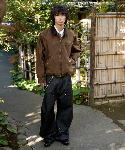kutir（クティール）の「DOUBLE KNEE CURVE BUGGY RIGID DENIM PANTS／ダブルニーカーブバギーリジットデニムパンツ（デニムパンツ・メンズ・インディゴブルー/ブラック・SMALL/MEDIUM/LARGE）」の4枚目の写真