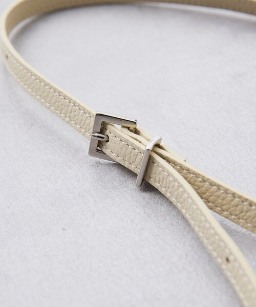 Whim Gazette（ウィムガゼット）の「【Hoaw.】ミニレザーショルダー（ショルダーバッグ・レディース・アイボリー/ブラック・FREE）」の17枚目の写真