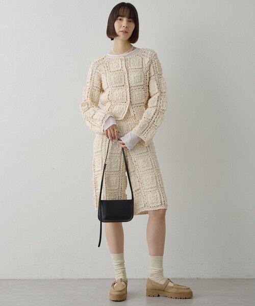 Whim Gazette（ウィムガゼット）の「【Hoaw.】ミニレザーショルダー（ショルダーバッグ・レディース・アイボリー/ブラック・FREE）」の11枚目の写真